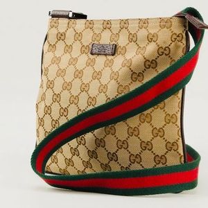 Gucci GG Web Messenger Crossbody Bag